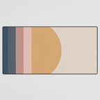 Minimal Retro Sunset - Earthy Neutral Desk Mat Gallery Image 3