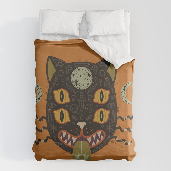 Spooky Cat Duvet Cover Gallery Image 6