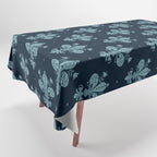 Royal Fleur De Lis In Navy Tablecloth Gallery Image 1
