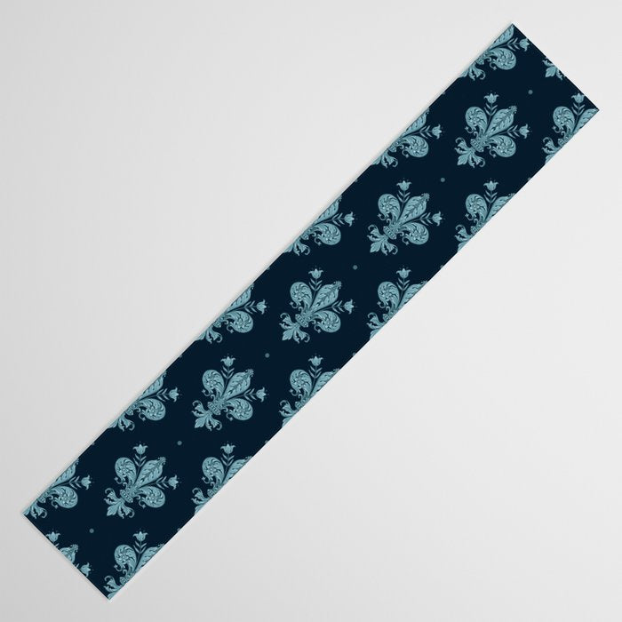 Royal Fleur De Lis In Navy Table Runner Gallery Image 3