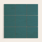Solid Color Spring Teal Wood Wall Art Gallery Image 1