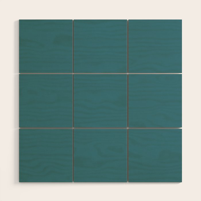 Solid Color Spring Teal Wood Wall Art Gallery Image 1