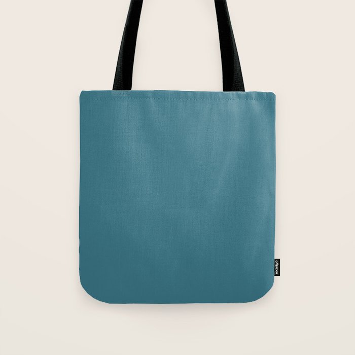 Solid Color Spring Teal Tote Bag Gallery Image 1
