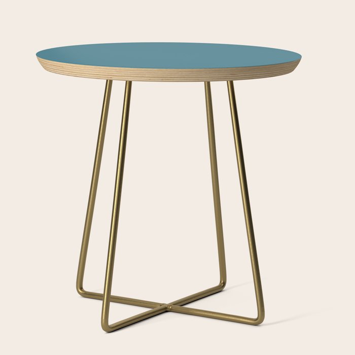 Solid Color Spring Teal Side Table Gallery Image 1