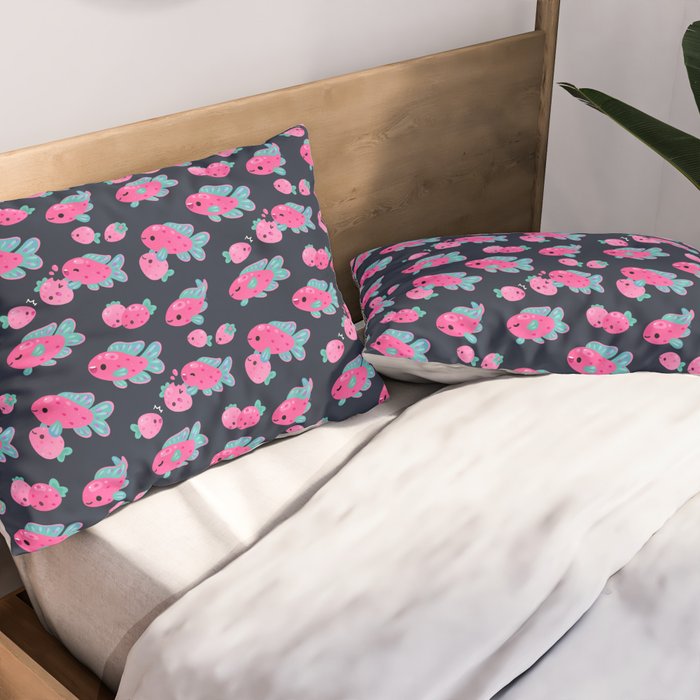 Strawberry peacock cichlid Pillow Sham Gallery Image 2