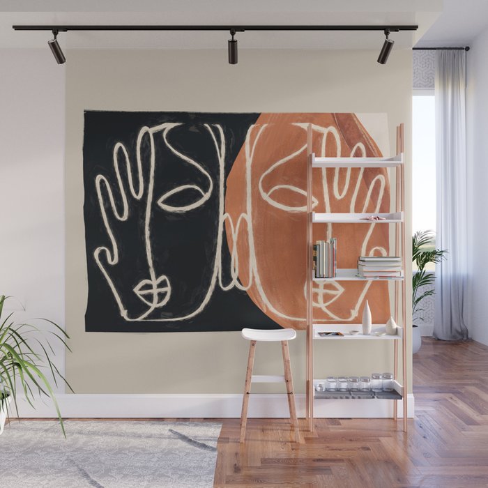 Two Faces 3 Wall Mural Gallery Image 1