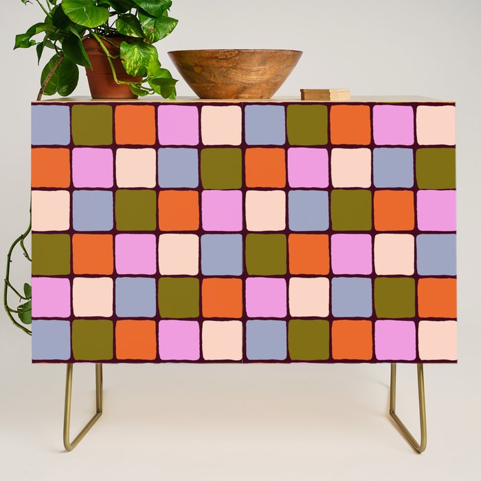 1970s Disco Dancefloor Checkerboard Pattern Credenza Gallery Image 1