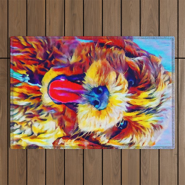 Goldendoodle 2 Outdoor Rug Gallery Image 1