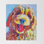 Goldendoodle 2 Throw Blanket Gallery Image 2
