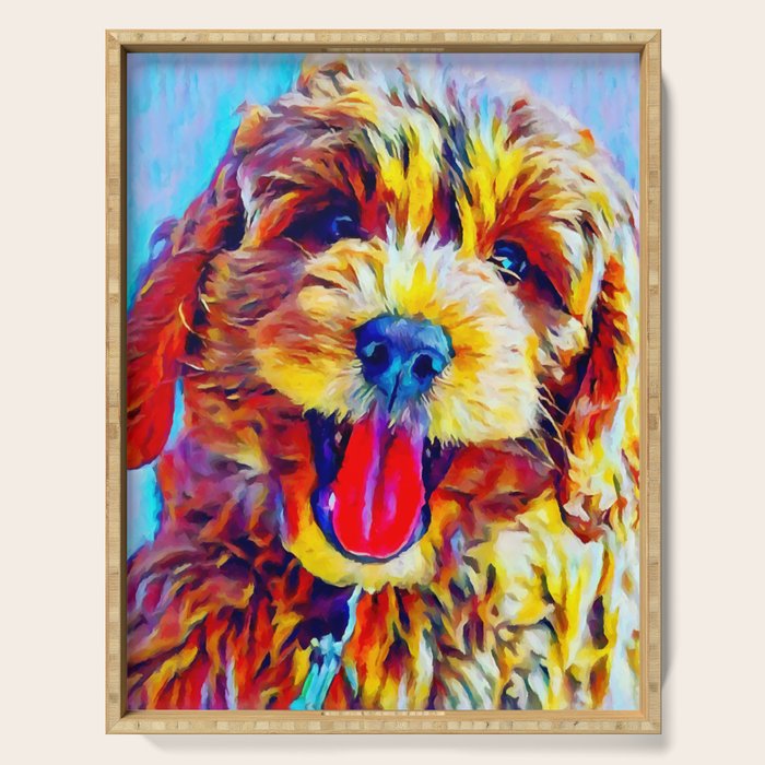 Goldendoodle 2 Serving Tray Gallery Image 1