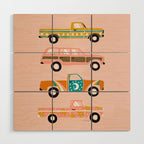 Retro Roads - Pink Palette Wood Wall Art Gallery Image 1