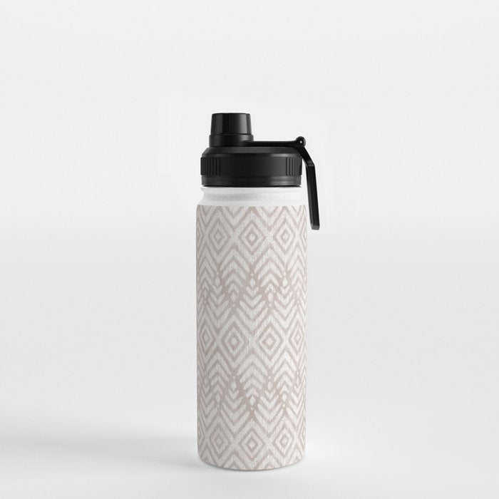 Feather Ikat - Taupe Water Bottle Gallery Image 2