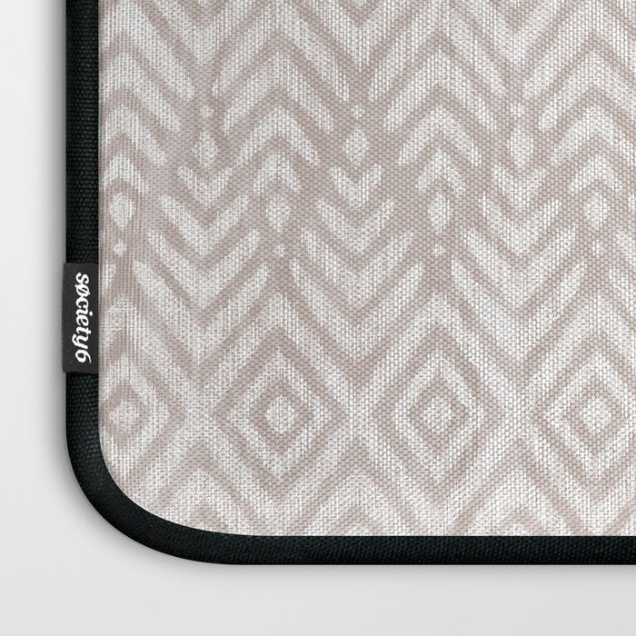 Feather Ikat - Taupe Laptop Sleeve Gallery Image 3