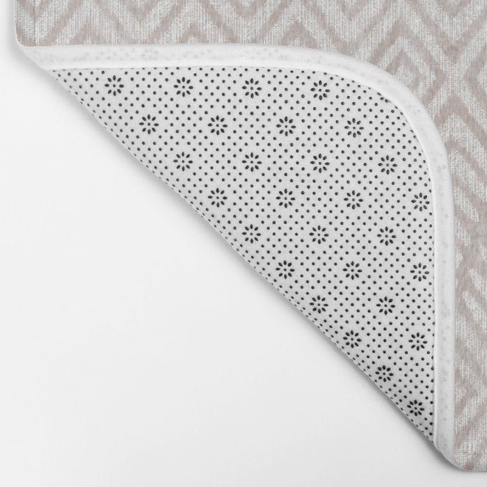 Feather Ikat - Taupe Bath Mat Gallery Image 2