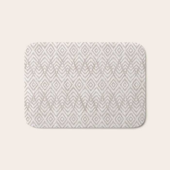 Feather Ikat - Taupe Bath Mat Gallery Image 1