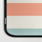 Orange, turquoise and cream stripes Laptop Sleeve Gallery Image 3