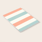 Orange, turquoise and cream stripes Notebook Gallery Image 3