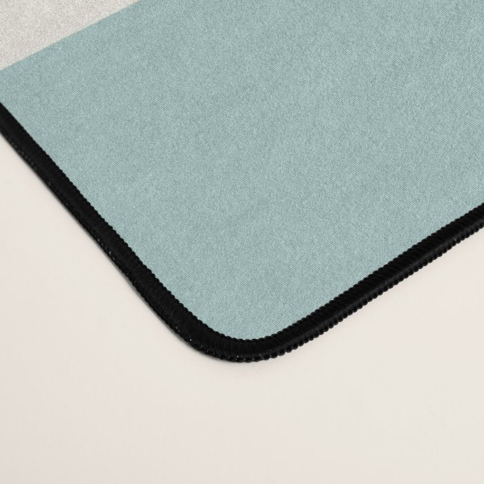 Orange, turquoise and cream stripes Desk Mat Gallery Image 4