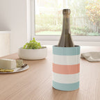 Orange, turquoise and cream stripes Wine Chiller Gallery Image 4