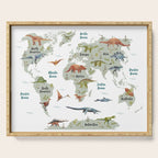 Dinosaur World Map Serving Tray Gallery Image 1