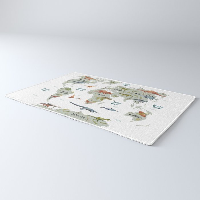 Dinosaur World Map Rug Gallery Image 3