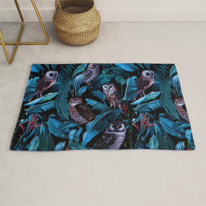 Owl and Leaf Garden Rug Gallery Image 1