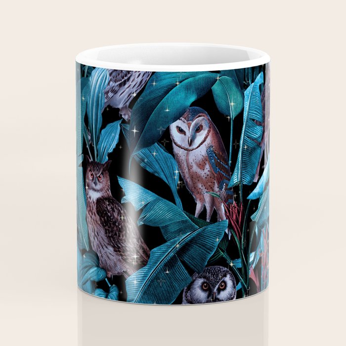 Owl and Leaf Garden Coffee Mug Gallery Image 4