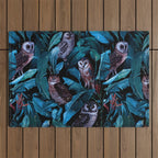Owl and Leaf Garden Outdoor Rug Gallery Image 1