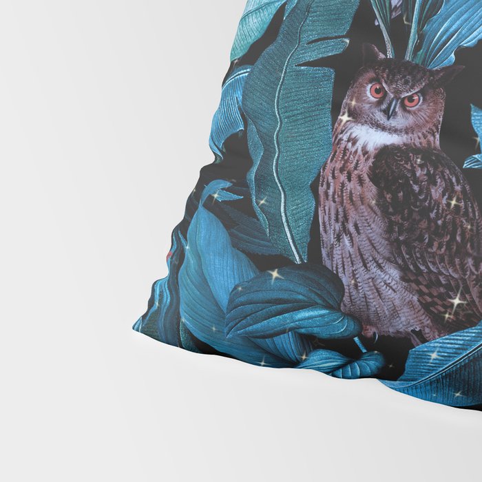 Owl and Leaf Garden Pillow Sham Gallery Image 4