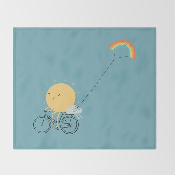 Rainbow Kite Throw Blanket Gallery Image 2