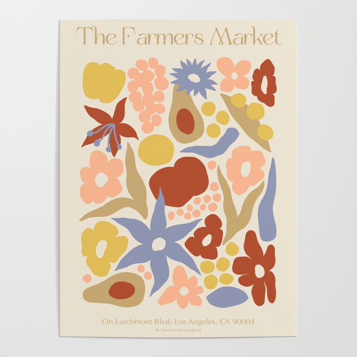 Larchmont Village Farmers Market light Poster Gallery Image 1