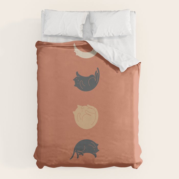 Cat Landscape 61: Meow Phases 2 Duvet Cover Gallery Image 6