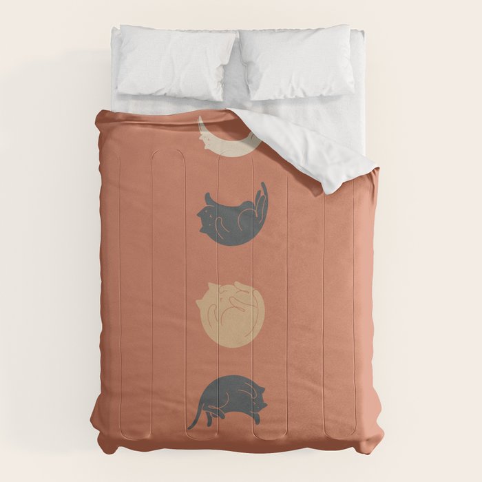 Cat Landscape 61: Meow Phases 2 Comforter Gallery Image 1