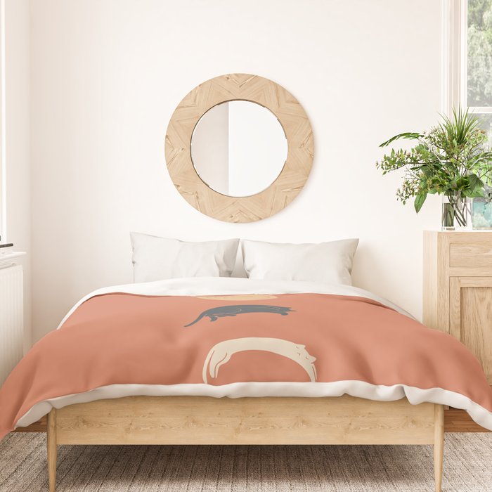 Cat Landscape 61: Meow Phases 2 Duvet Cover Gallery Image 3