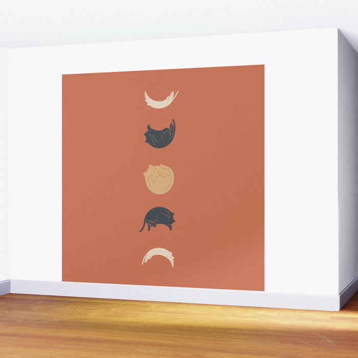 Cat Landscape 61: Meow Phases 2 Wall Mural Gallery Image 2