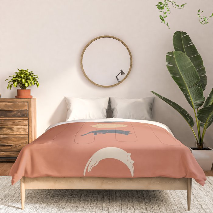 Cat Landscape 61: Meow Phases 2 Comforter Gallery Image 3