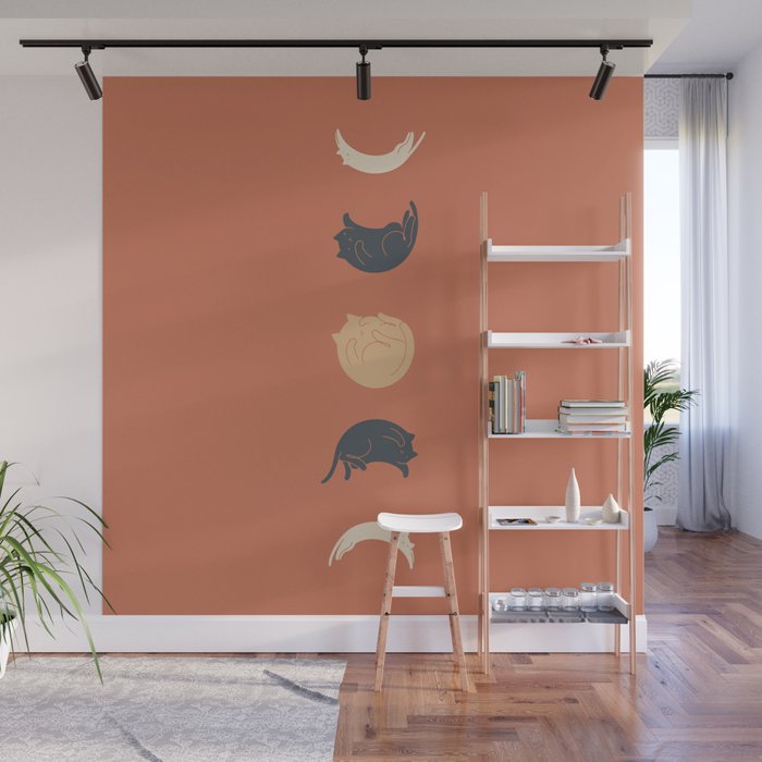 Cat Landscape 61: Meow Phases 2 Wall Mural Gallery Image 1