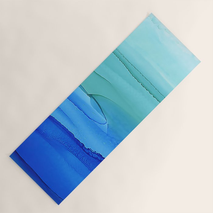 Alcohol Ink Seascape Yoga Mat Gallery Image 1