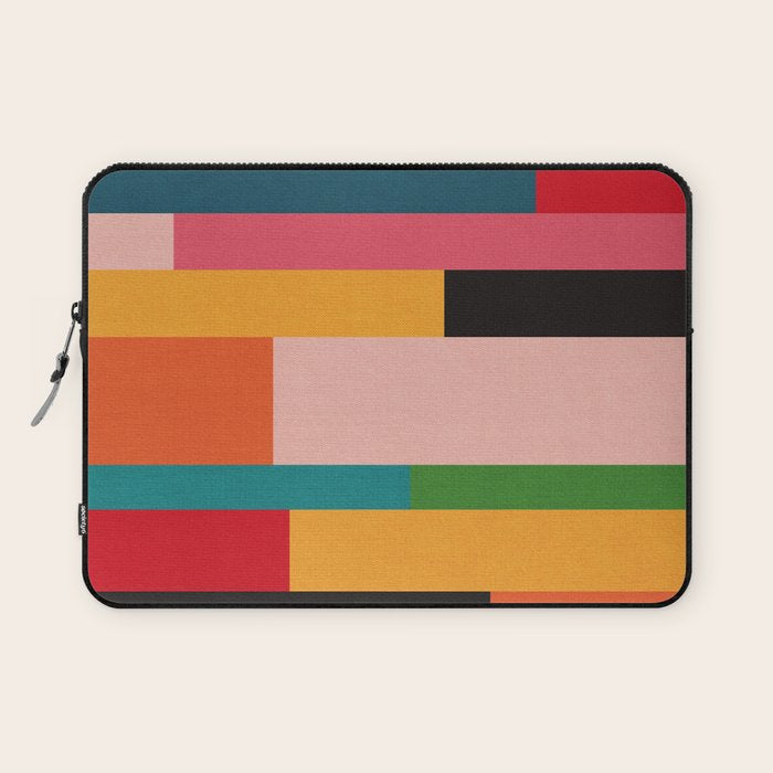 Colorful Patchwork MCM Art Laptop Sleeve Gallery Image 1