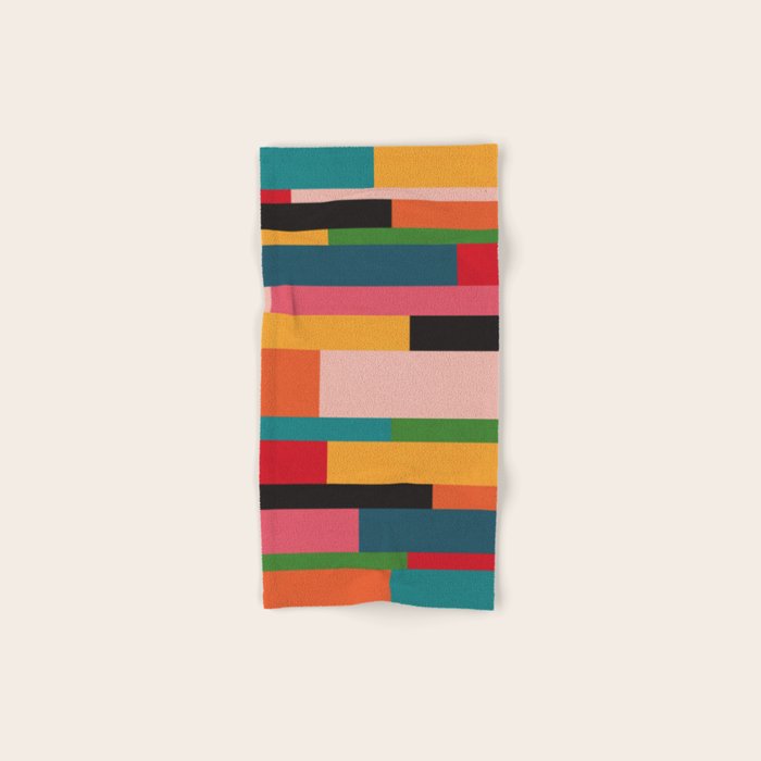 Colorful Patchwork MCM Art Bath Towel Gallery Image 1