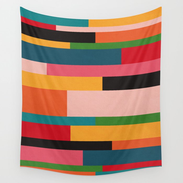 Colorful Patchwork MCM Art Wall Tapestry Gallery Image 1