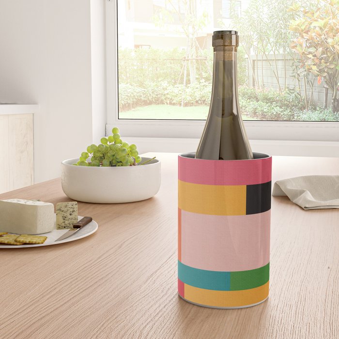 Colorful Patchwork MCM Art Wine Chiller Gallery Image 4