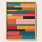 Colorful Patchwork MCM Art Serving Tray Gallery Image 1