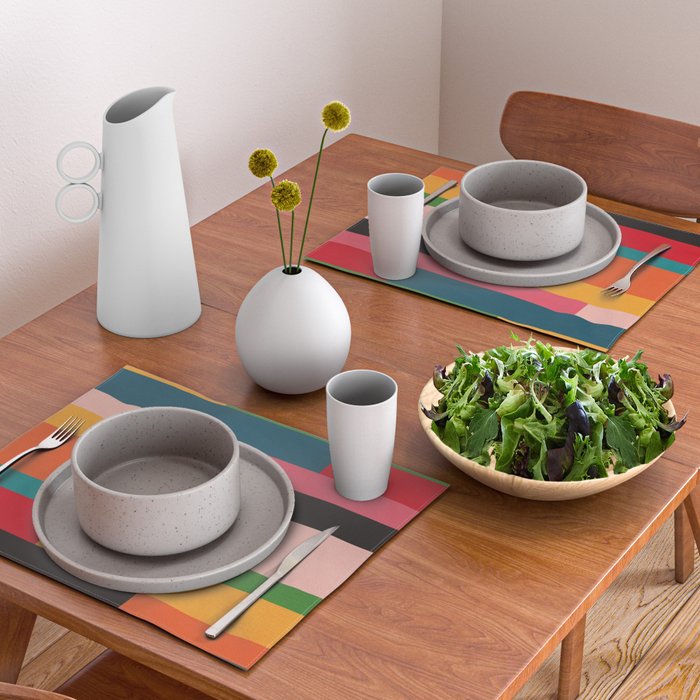 Colorful Patchwork MCM Art Placemat Gallery Image 2