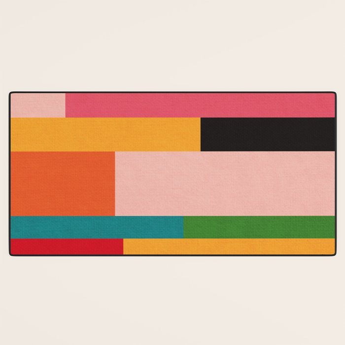 Colorful Patchwork MCM Art Desk Mat Gallery Image 3