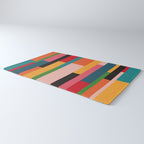 Colorful Patchwork MCM Art Rug Gallery Image 3