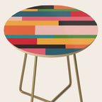 Colorful Patchwork MCM Art Side Table Gallery Image 2
