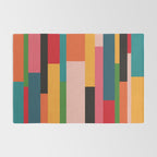 Colorful Patchwork MCM Art Rug Gallery Image 2