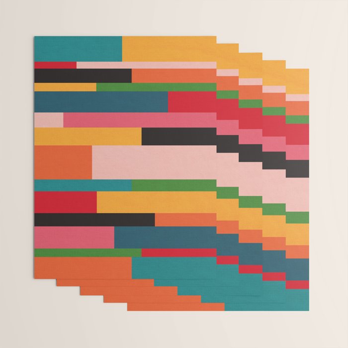Colorful Patchwork MCM Art Wrapping Paper Gallery Image 3