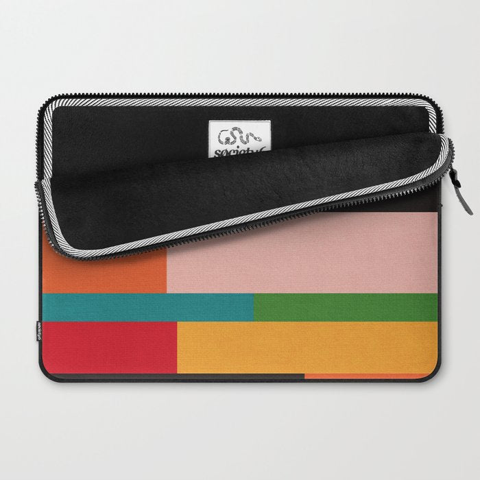 Colorful Patchwork MCM Art Laptop Sleeve Gallery Image 2